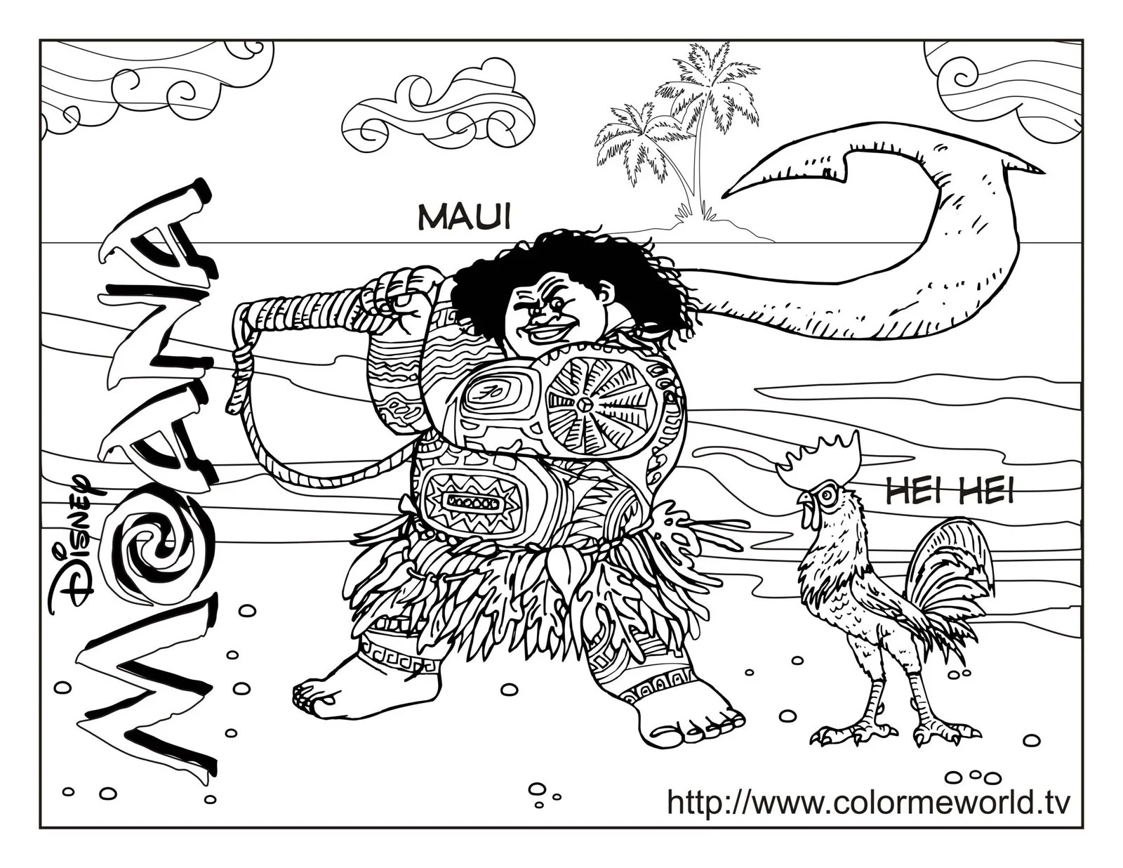 Moana Coloring Pages