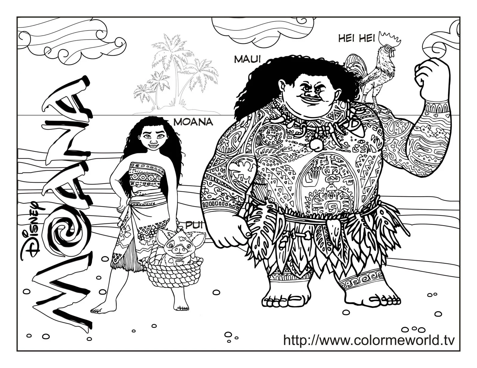 Moana Coloring Pages