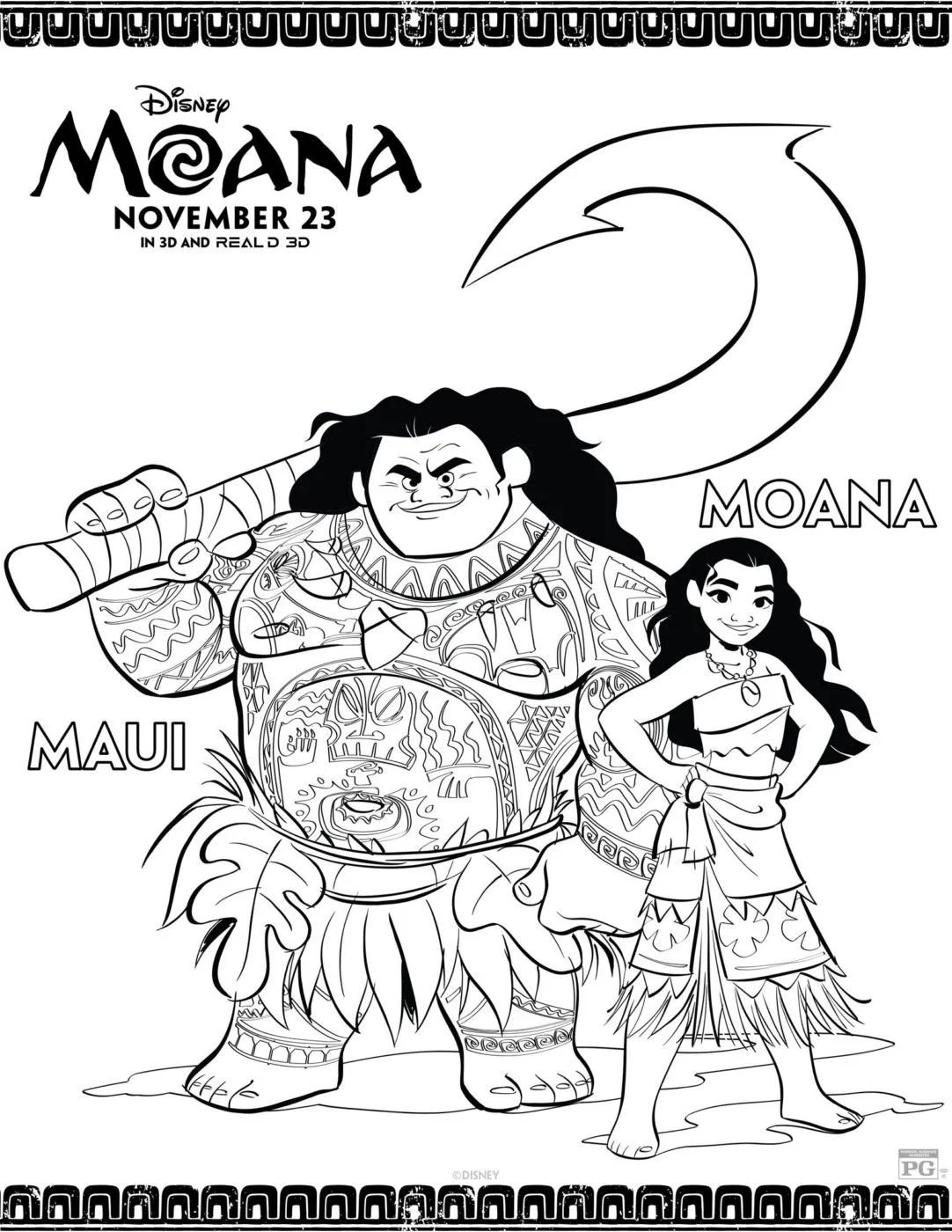 Moana Coloring Pages