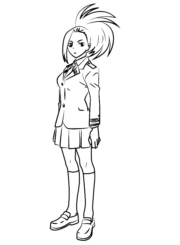 Momo Yaoyorozu Coloring Pages