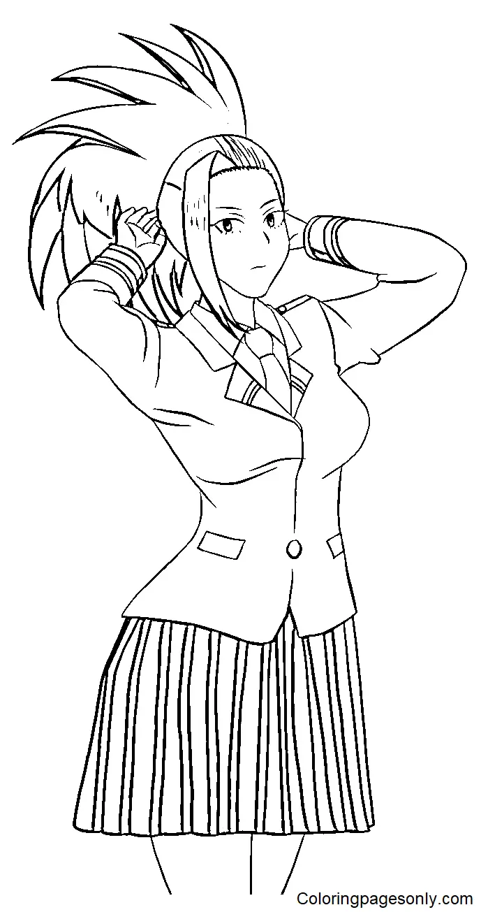 Momo Yaoyorozu Coloring Pages