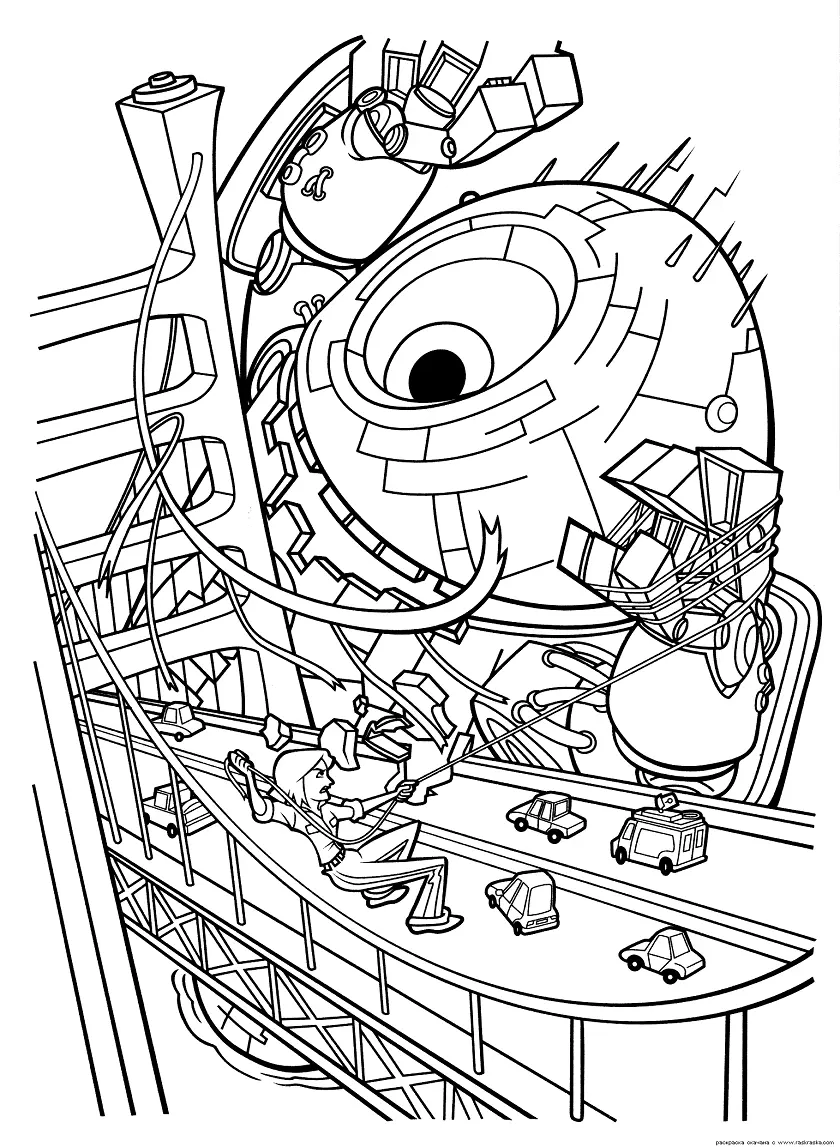 Monsters vs Aliens Coloring Pages