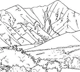 Mountains Coloring Pages