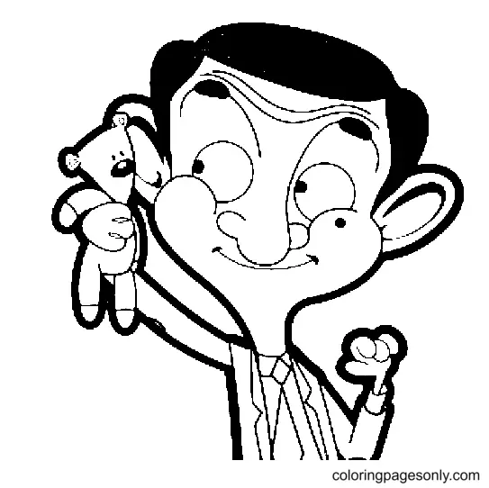 Mr Bean Coloring Pages
