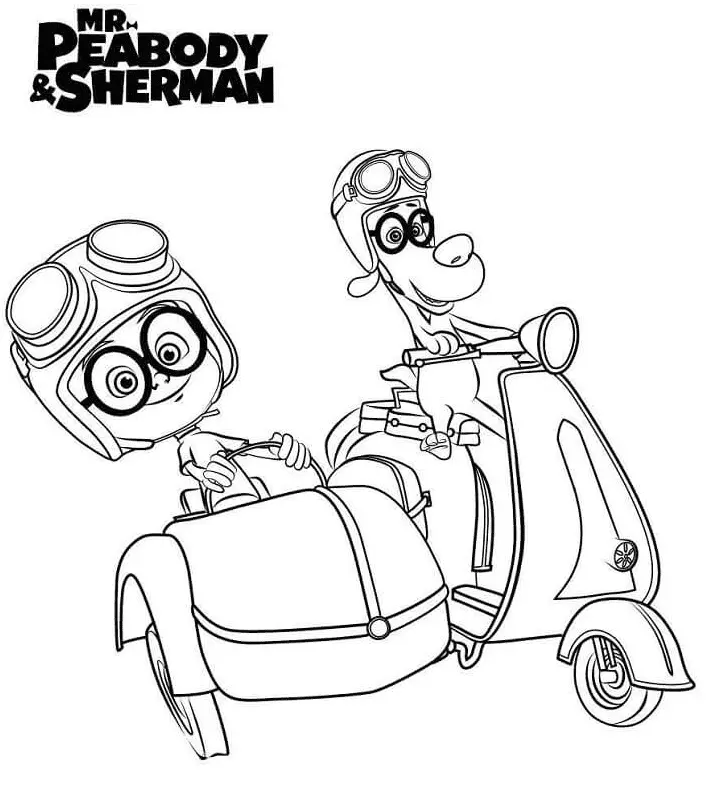 Mr Peabody and Sherman Coloring Pages