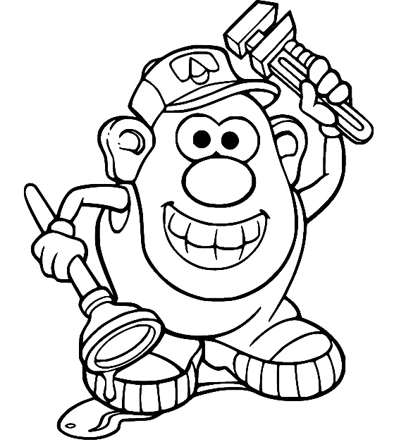 Mr Potato Head Coloring Pages