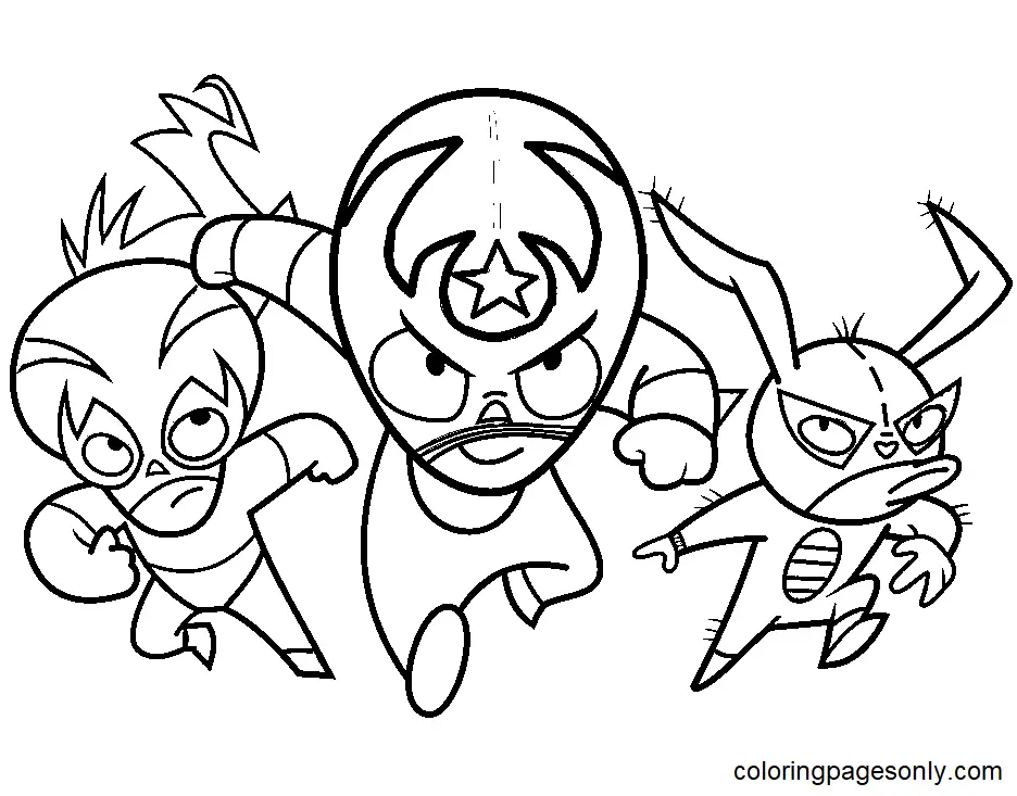 Mucha Lucha Coloring Pages