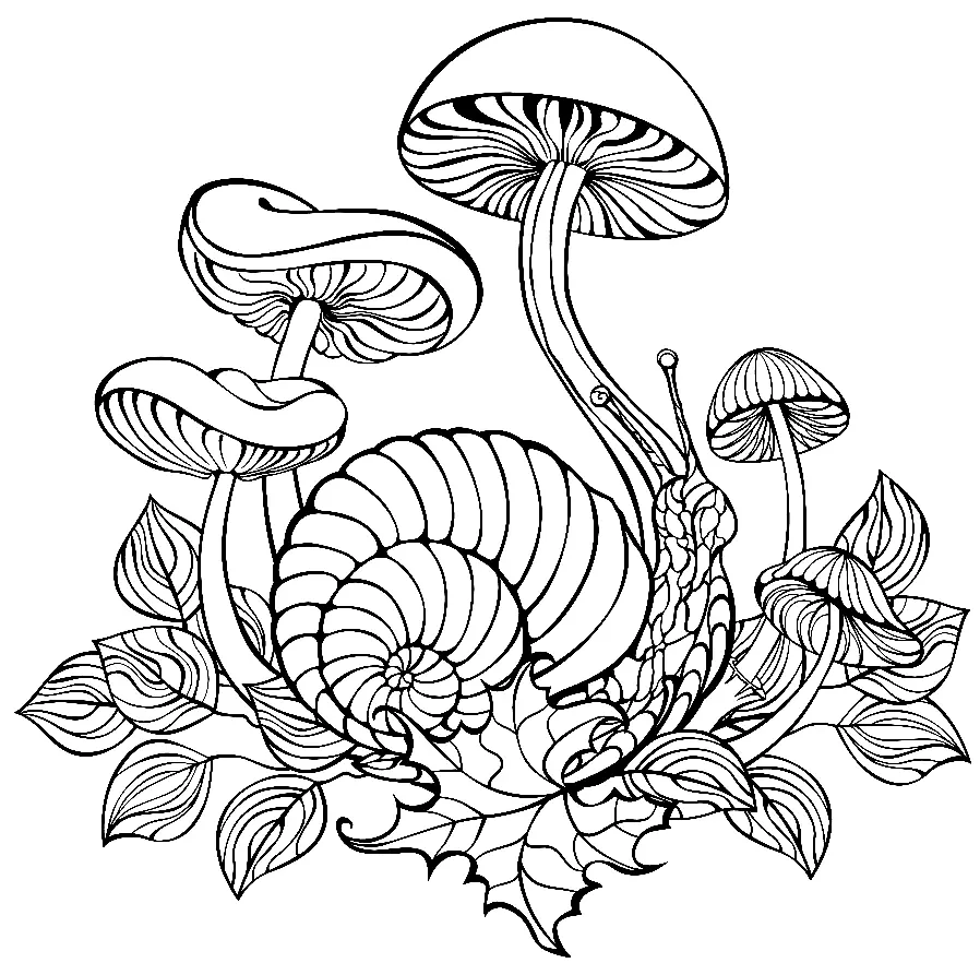 Mushroom Coloring Pages