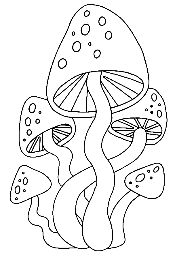 Mushroom Coloring Pages