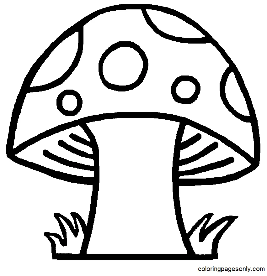 Mushroom Coloring Pages