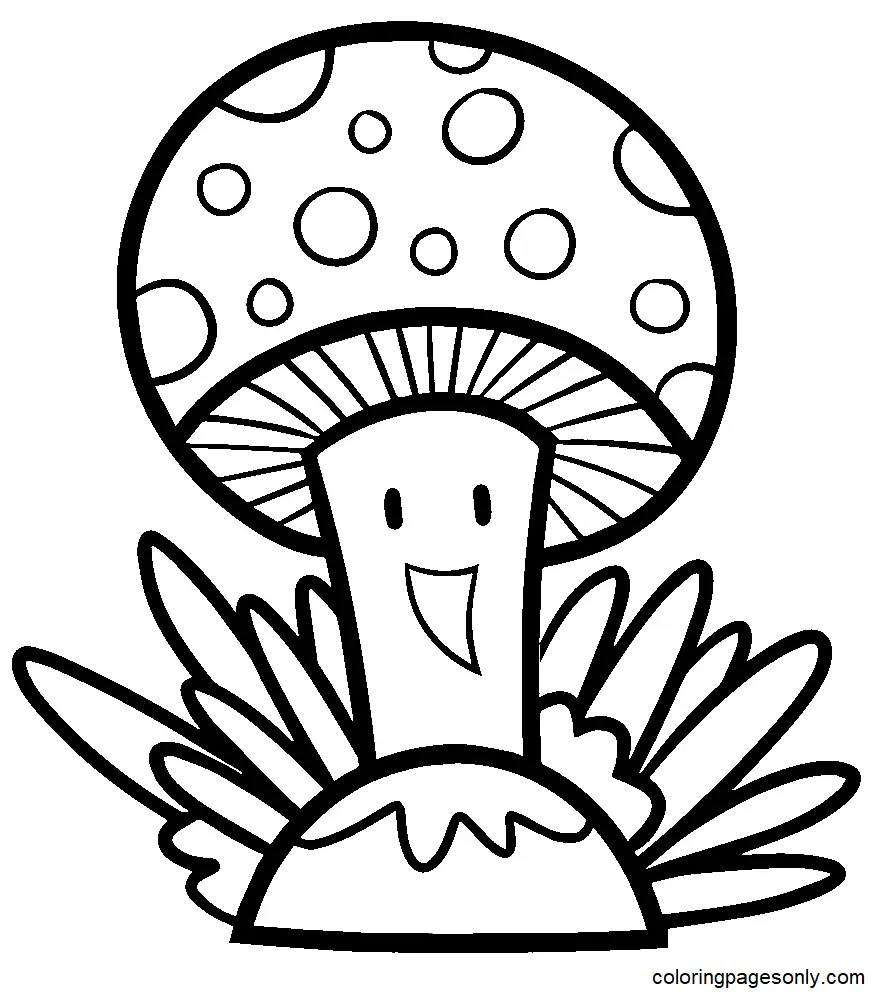 Mushroom Coloring Pages