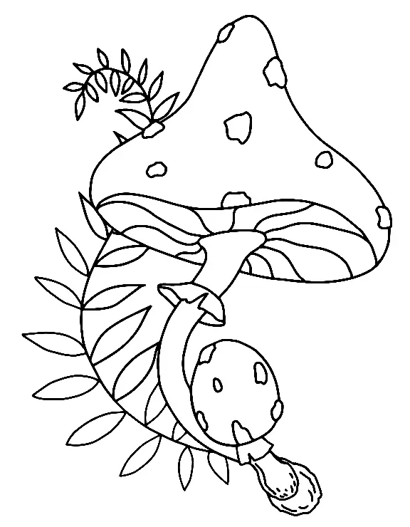 Mushroom Coloring Pages