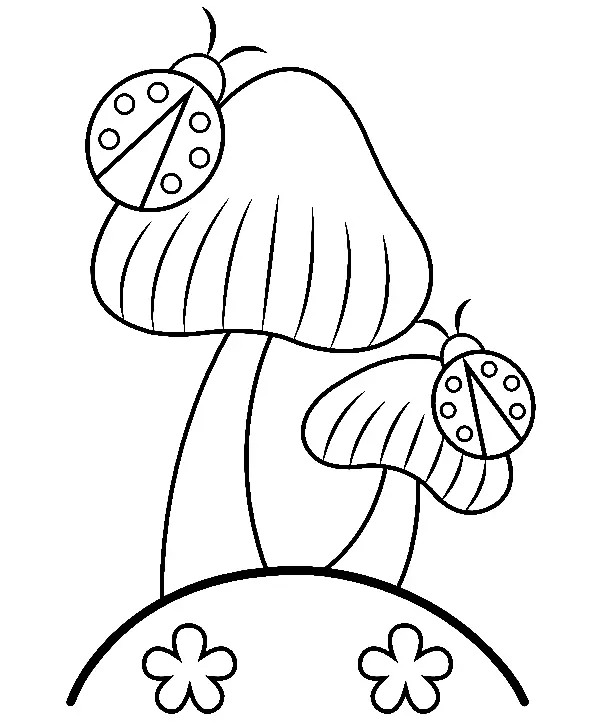 Mushroom Coloring Pages