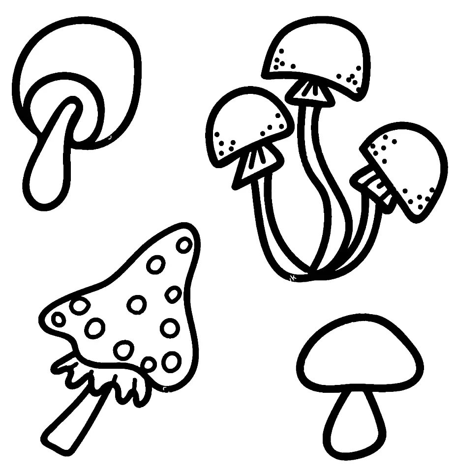 Mushroom Coloring Pages