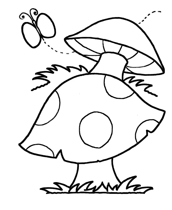 Mushroom Coloring Pages