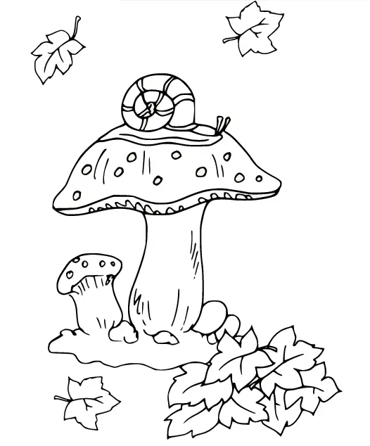 Mushroom Coloring Pages