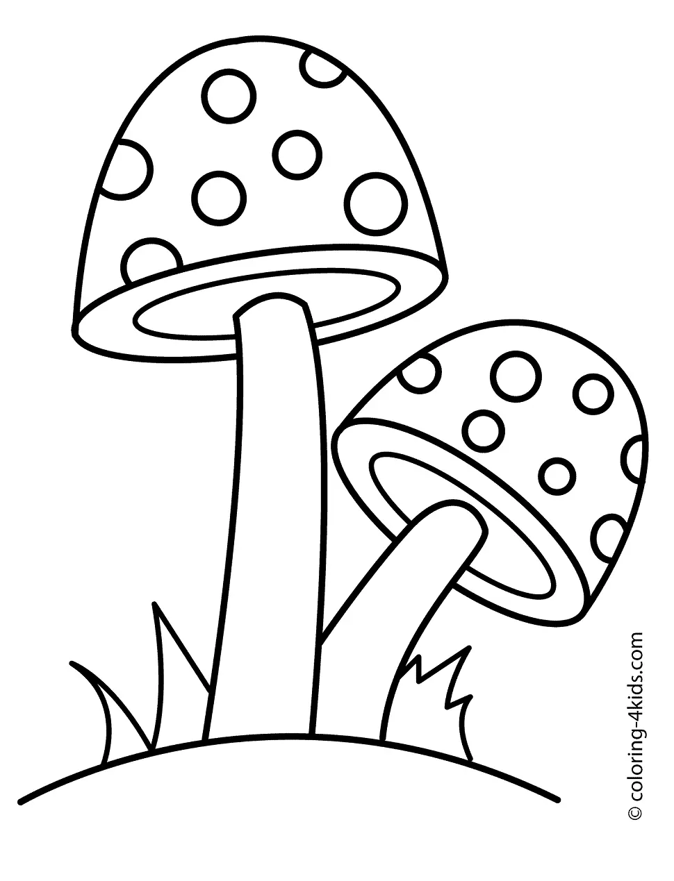 Mushroom Coloring Pages