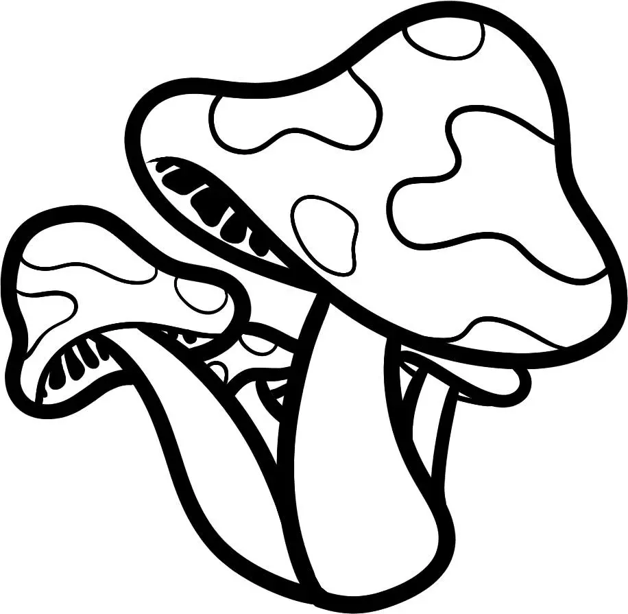 Mushroom Coloring Pages