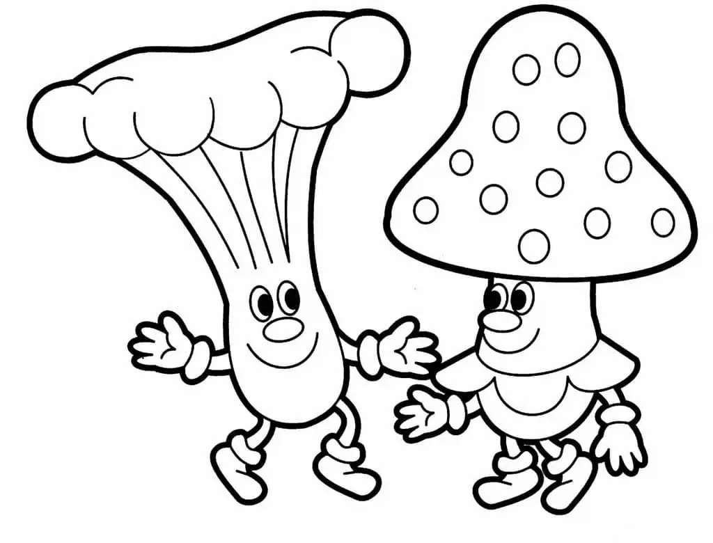 Mushroom Coloring Pages