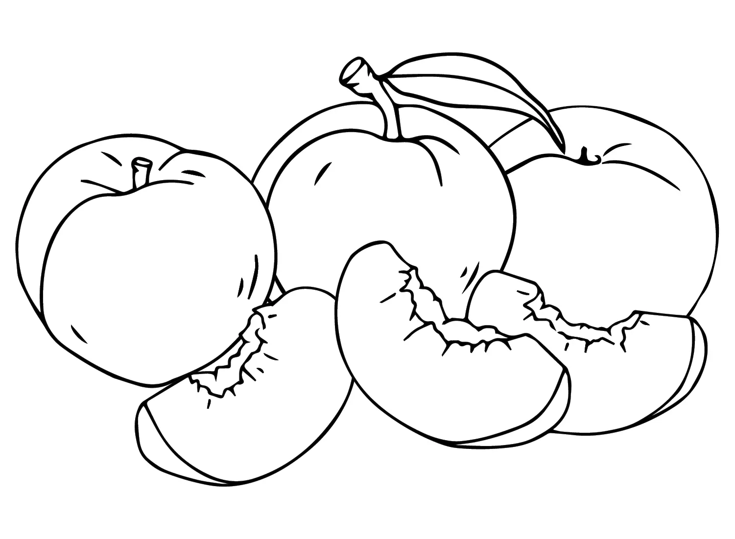 Nectarine Coloring Pages