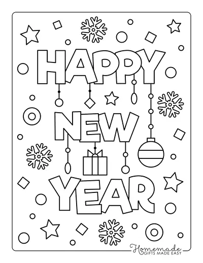 New Year 2024 Coloring Pages