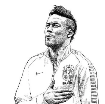 Neymar Coloring Pages