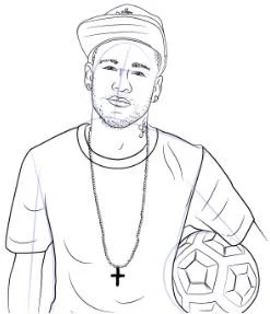 Neymar Coloring Pages