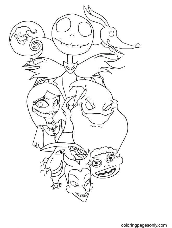 Nightmare Before Christmas Coloring Pages
