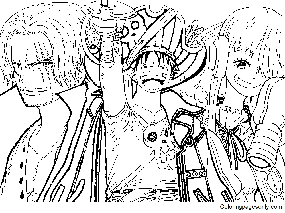 One Piece Film Red Coloring Pages