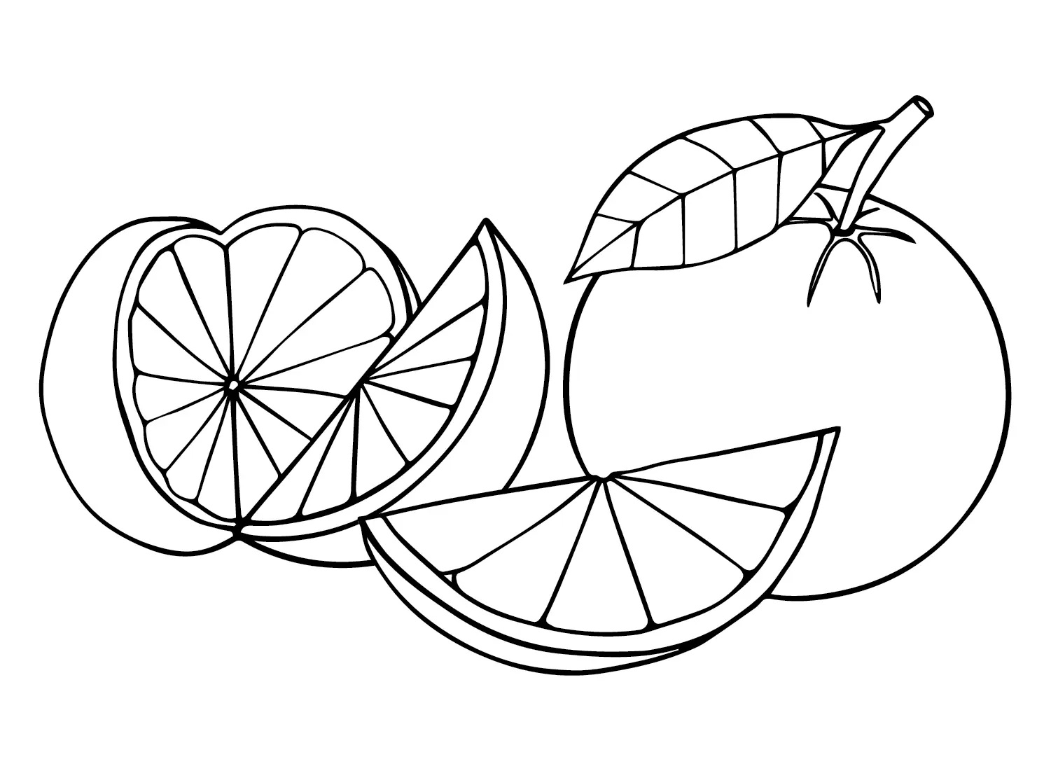 Oranges Coloring Pages