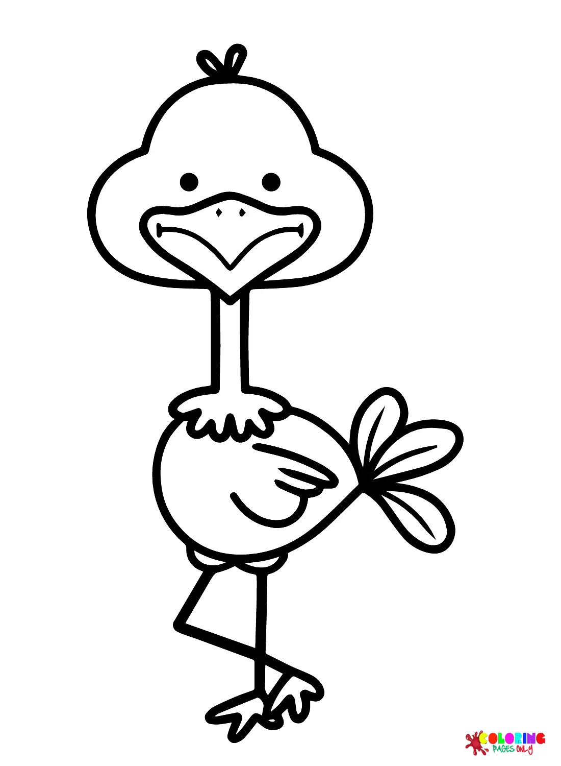 Ostrich Coloring Pages