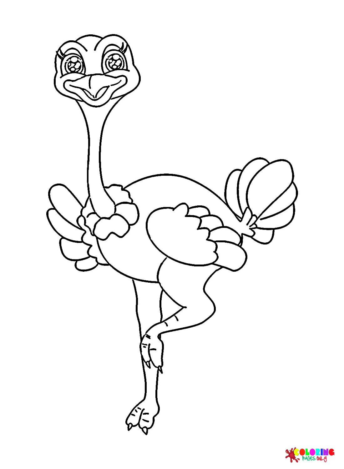 Ostrich Coloring Pages