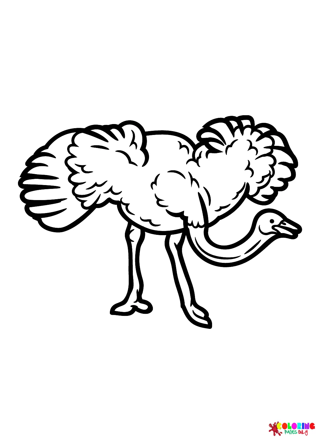 Ostrich Coloring Pages