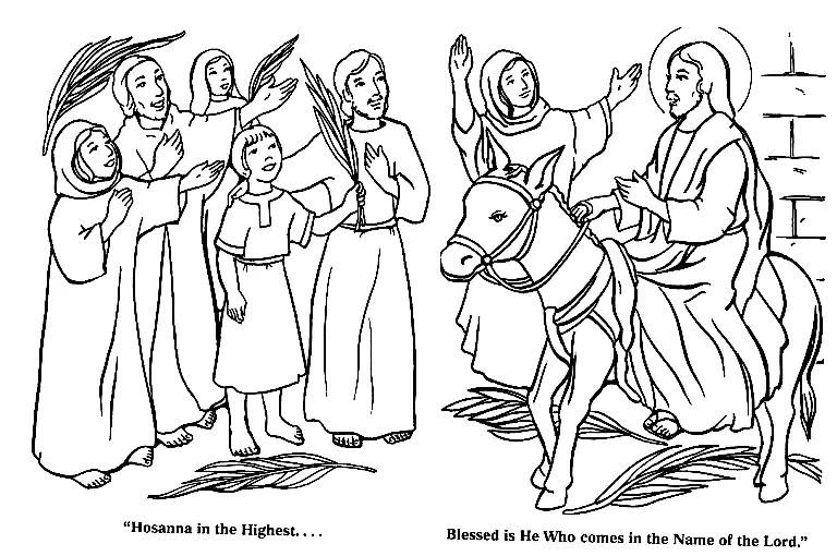 Palm Sunday Coloring Pages