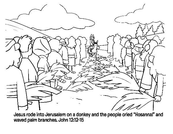 Palm Sunday Coloring Pages