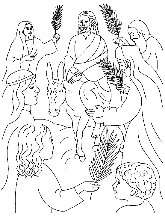 Palm Sunday Coloring Pages