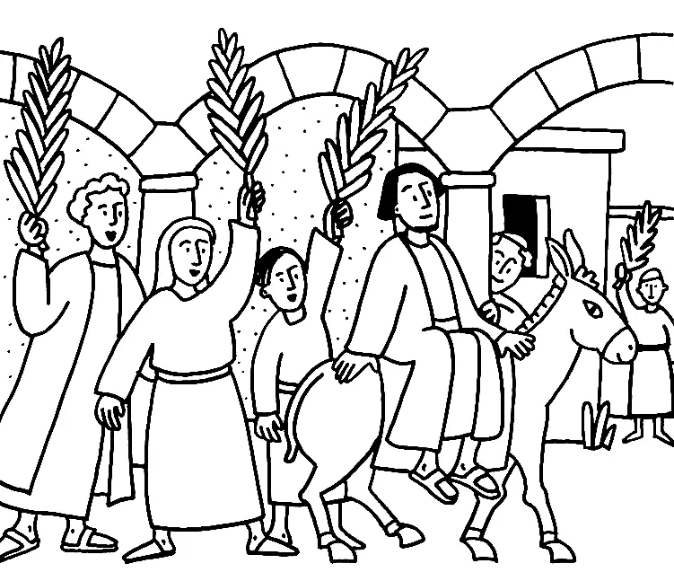 Palm Sunday Coloring Pages