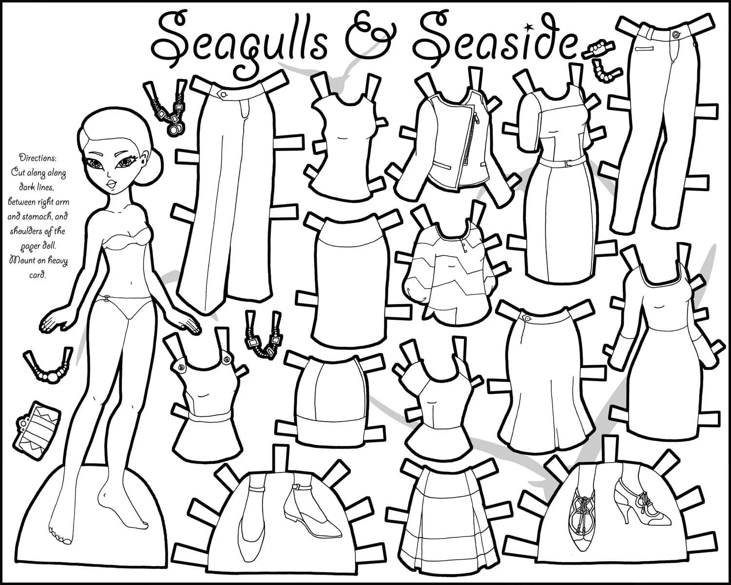 Paper Doll Coloring Pages