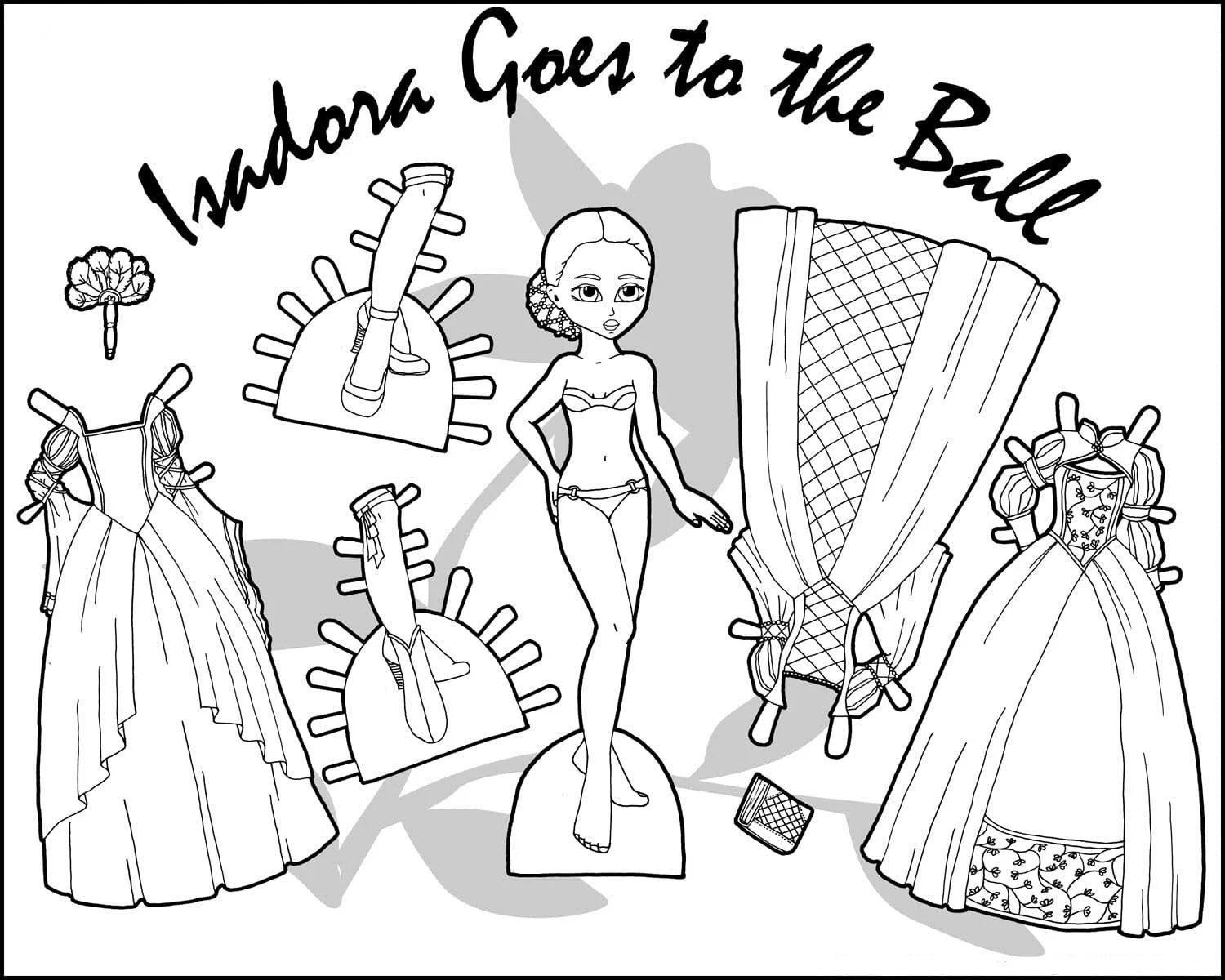 Paper Doll Coloring Pages