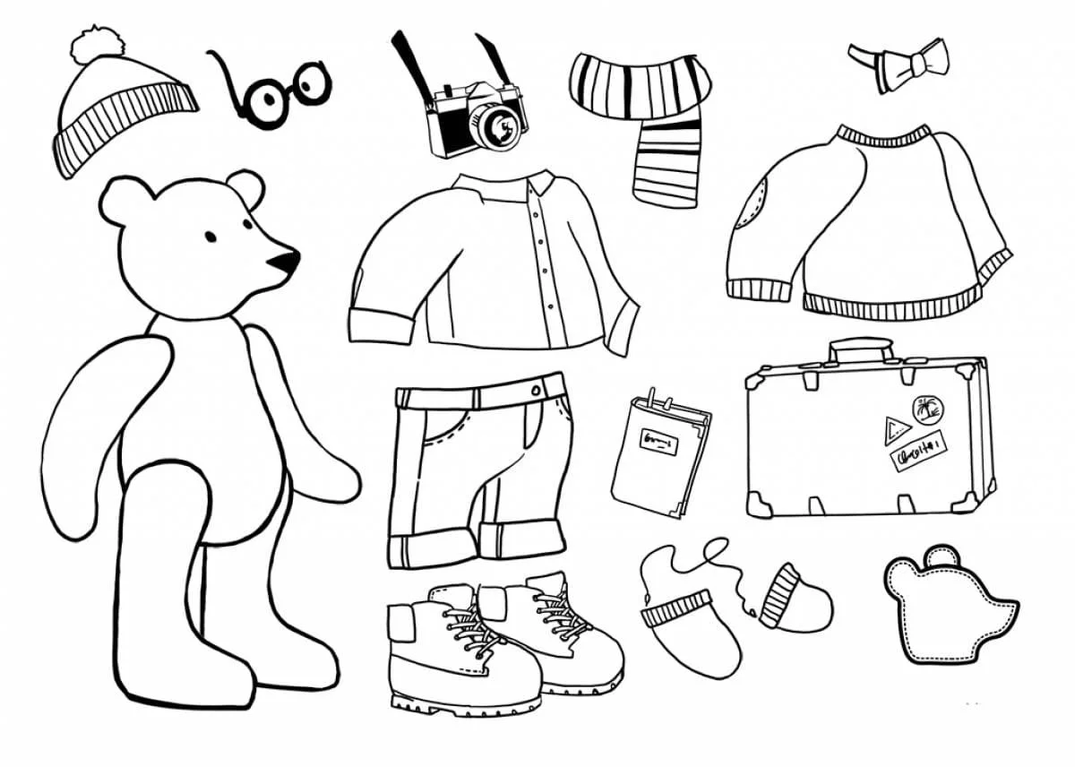 Paper Doll Coloring Pages