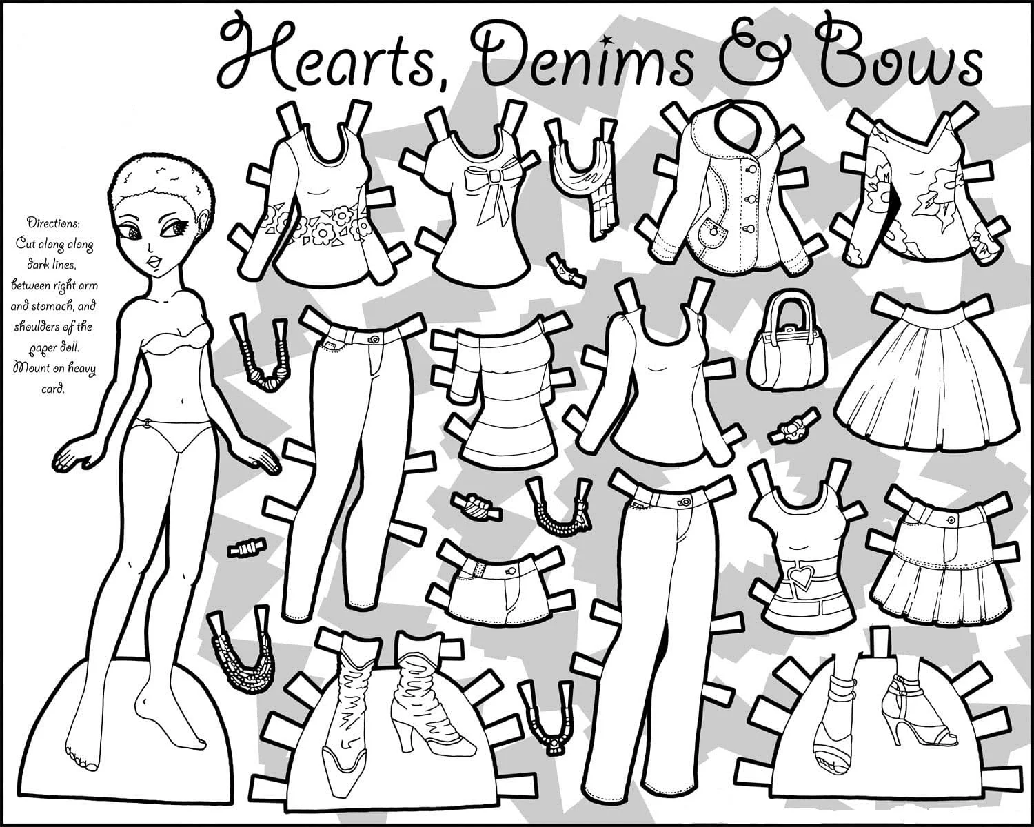 Paper Doll Coloring Pages