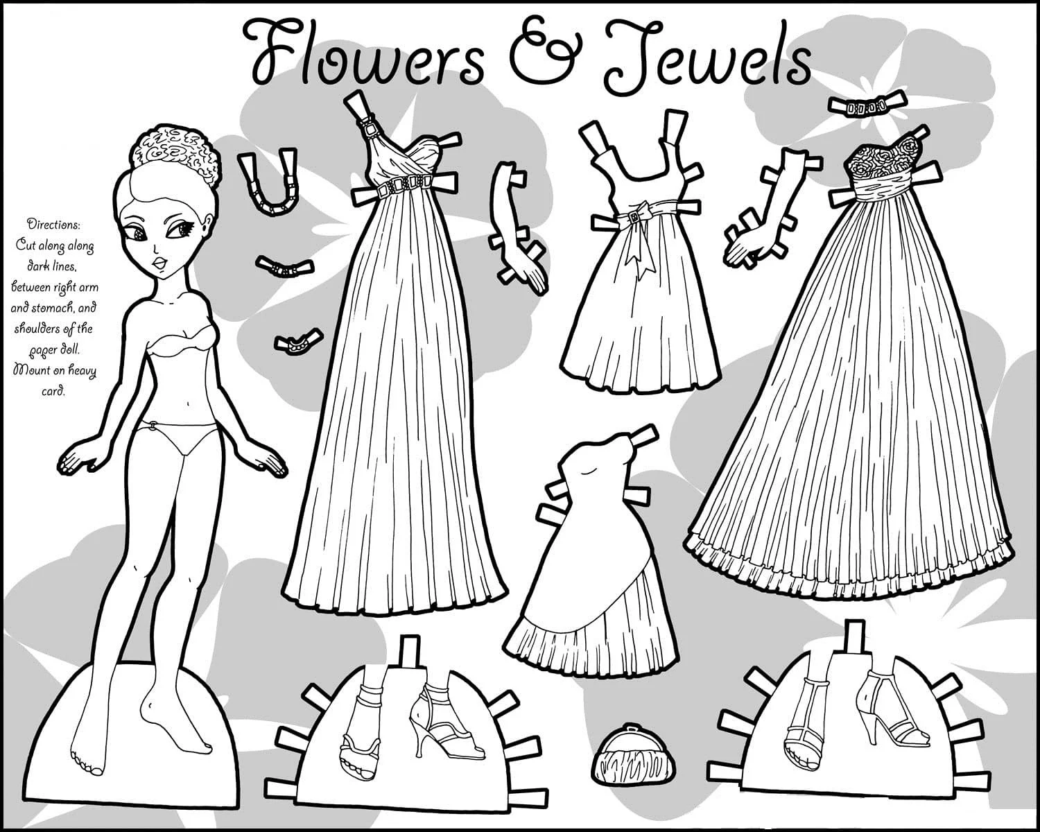 Paper Doll Coloring Pages