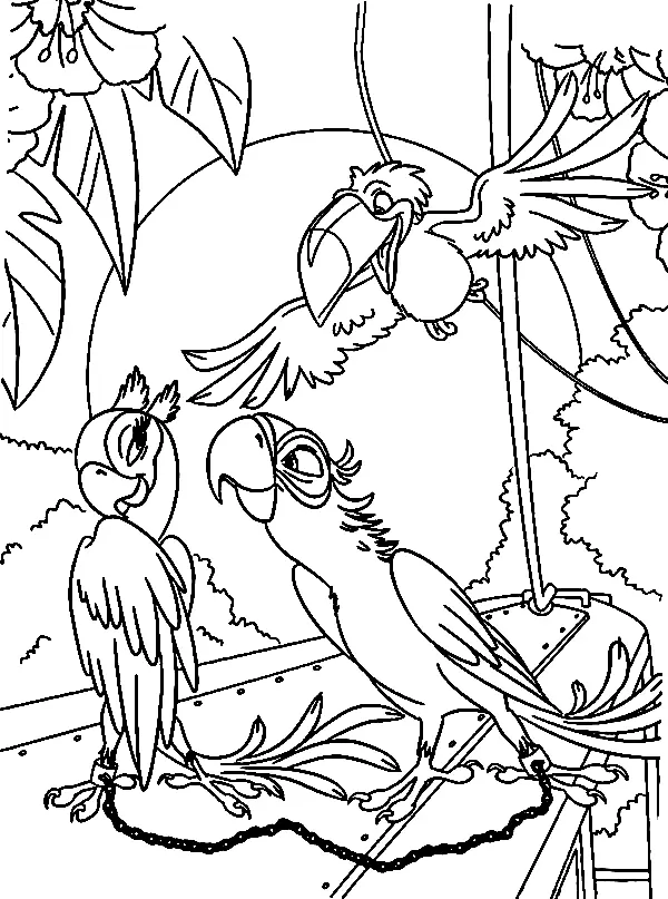 Parrot Coloring Pages