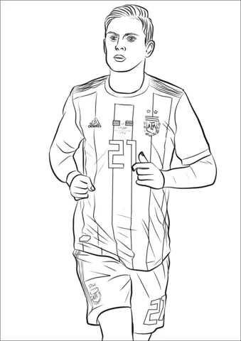 Paulo Dybala Coloring Pages