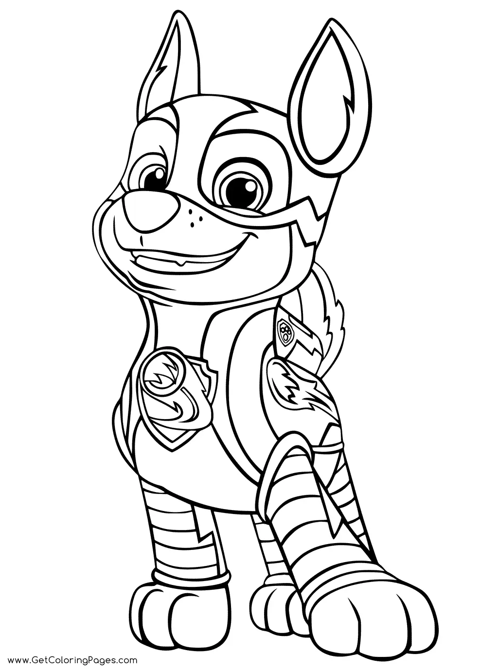 Paw Patrol Mighty Pups Coloring Pages