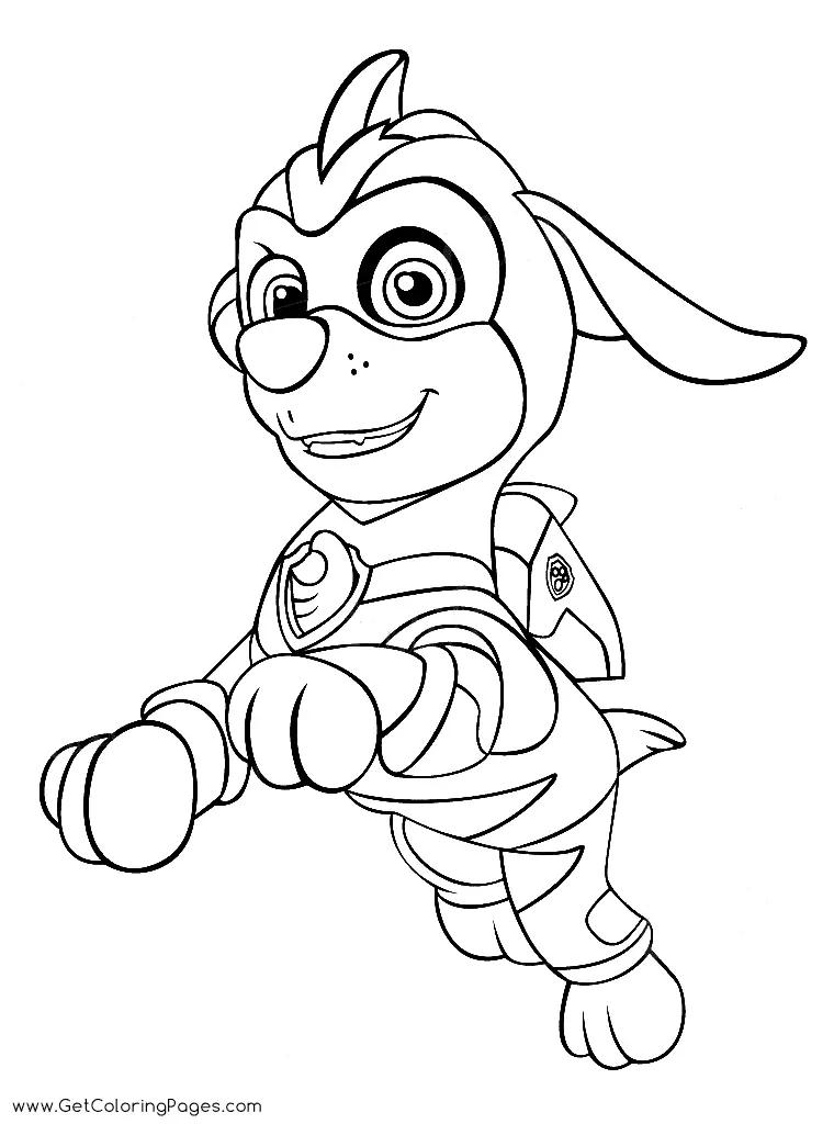 Paw Patrol Mighty Pups Coloring Pages