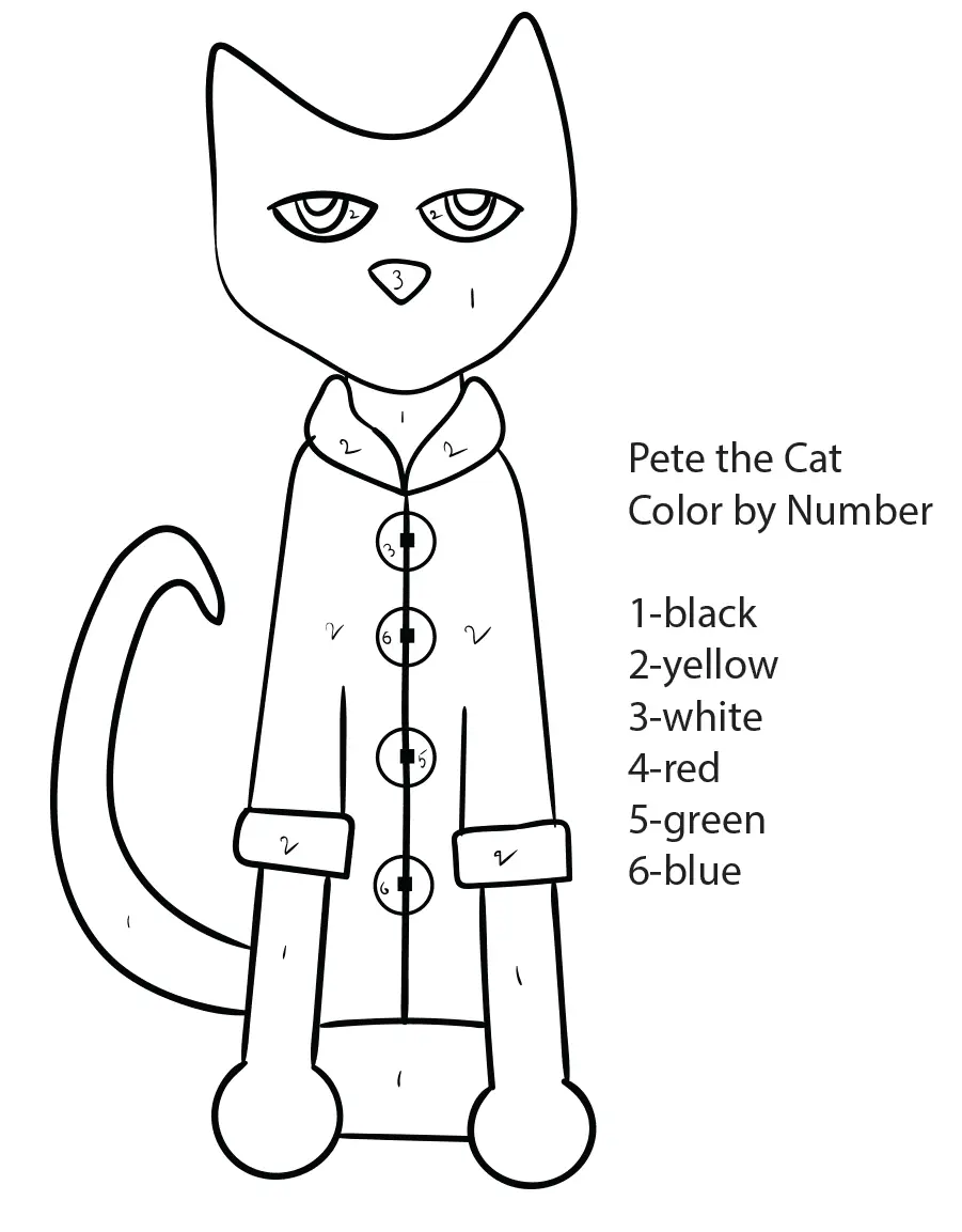 Pete The Cat Coloring Pages