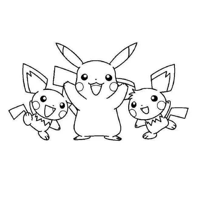 Pichu Coloring Pages