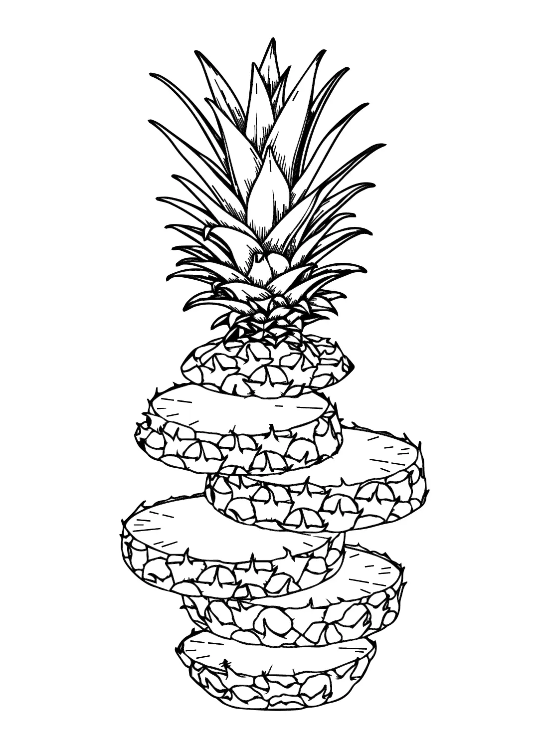 Pineapples Coloring Pages
