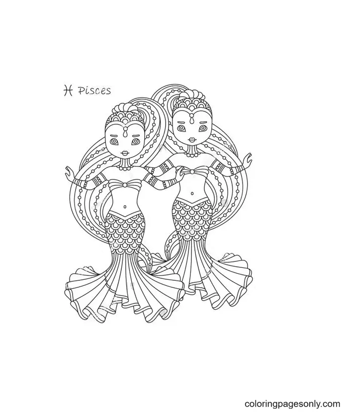 Pisces Coloring Pages